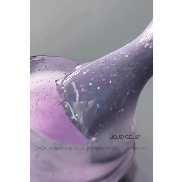 SAGA Professional LIQUID GEL №27 гель для нарощування фіолетовий 15 ml ЦН000131818 фото
