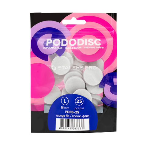 Спонж-файл полірувальник для педикюрного диска STALEKS PRO PODODISC L Expert 25 шт ЦН000114873 фото