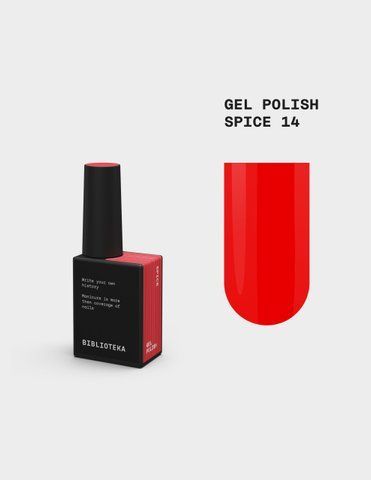 BIBLIOTEKA Гель-лак № 14 Spice - Червоний, 10 ml 4821250479905 фото