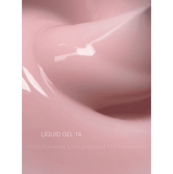 SAGA Professional LIQUID GEL №14 гель для нарощування рожевий 15 ml ЦН000131804 фото