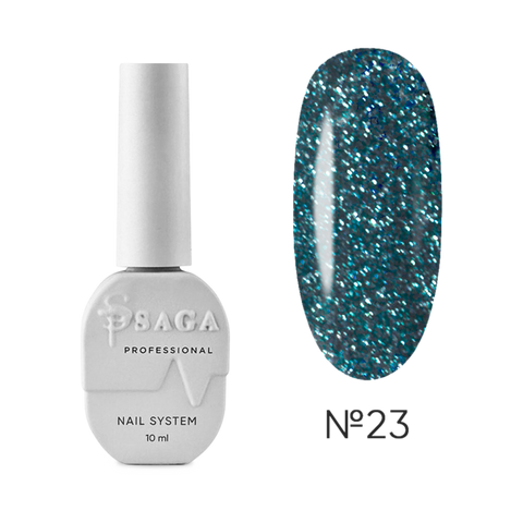 Saga Fiery Gel №23 Світловідбивний гель лак бірюзовий 10 ml ЦН000135500 фото